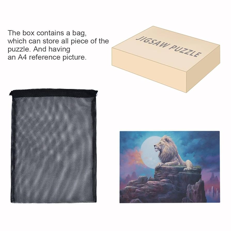 Amazon.com: KYZSXZ Fantasy Lion Jigsaw Puzzle for Adults
